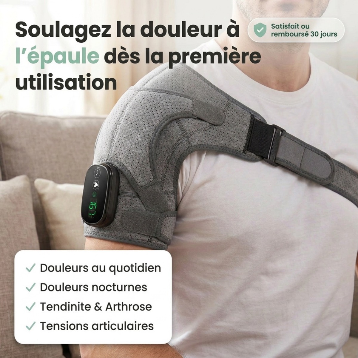 Épaulia™ Attelle Massante Triple-Action